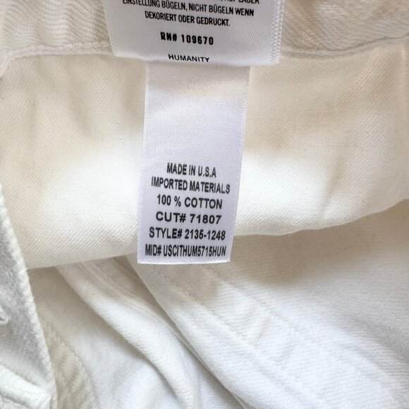 New Citizens of Humanity Brynn Drawstring Jean Denim Shorts in Fresco White 27 - Picture 4 of 14